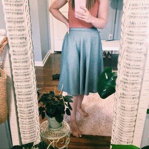 Vintage Black & White Tiny-Checkered Skirt